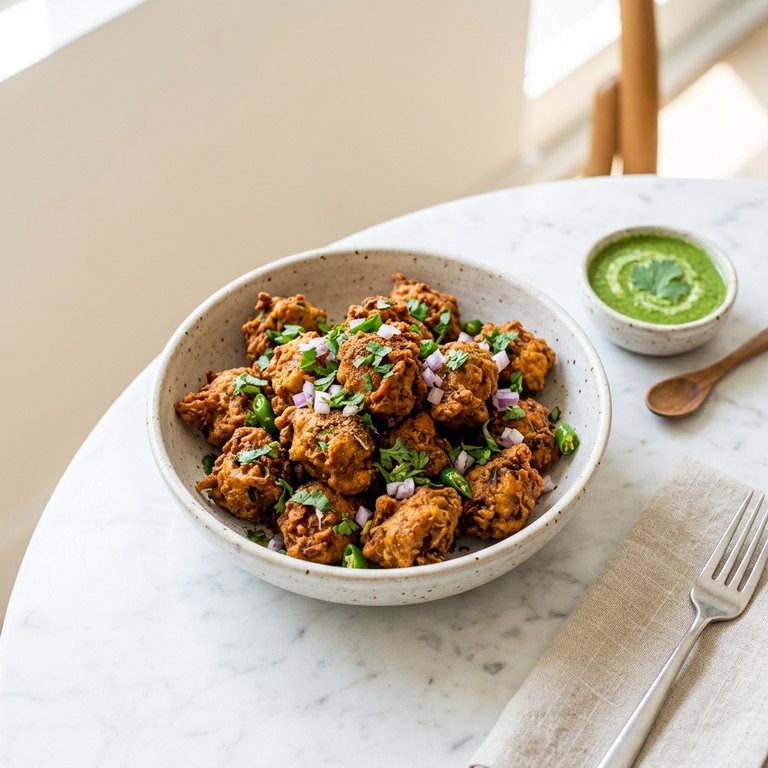 Chicken Pakora — Marinated chicken, gram flour, green chilli