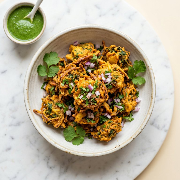 Mixed Pakora — Cauliflower, spinach and potato fritters