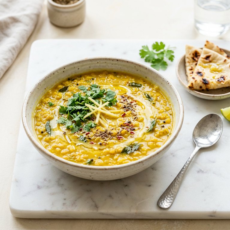Dal Soup — Yellow lentils, ginger, curry leaf