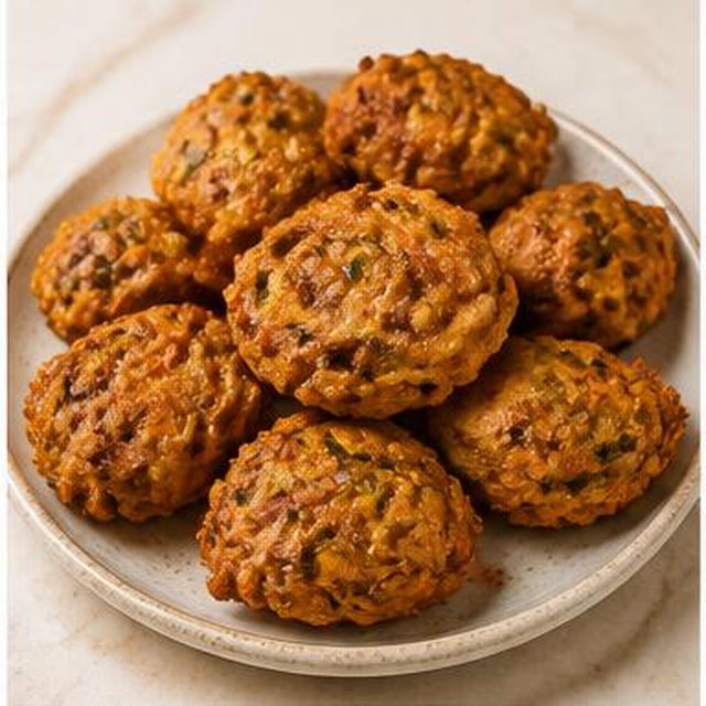 Pakora di lenticchie / Lentil Pakora — Lenticchie e cipolle fritte · Fried lentils and onions