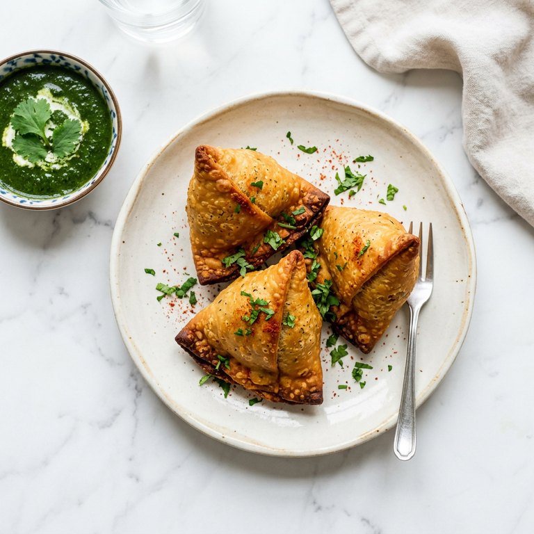 Vegetable Samosa — Pastry parcels of potato, peas and cumin