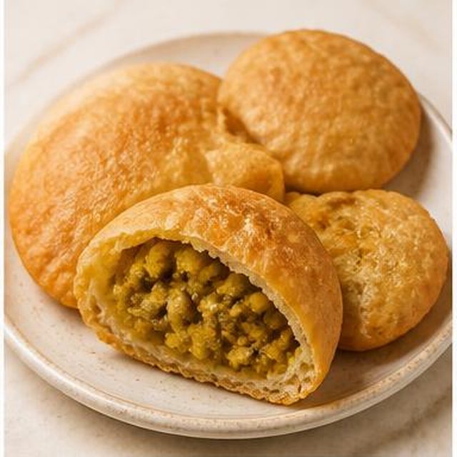 Puri di lenticchie / Lentil Puri — Pane fritto ripieno di lenticchie macinate · Fried bread with ground lentils